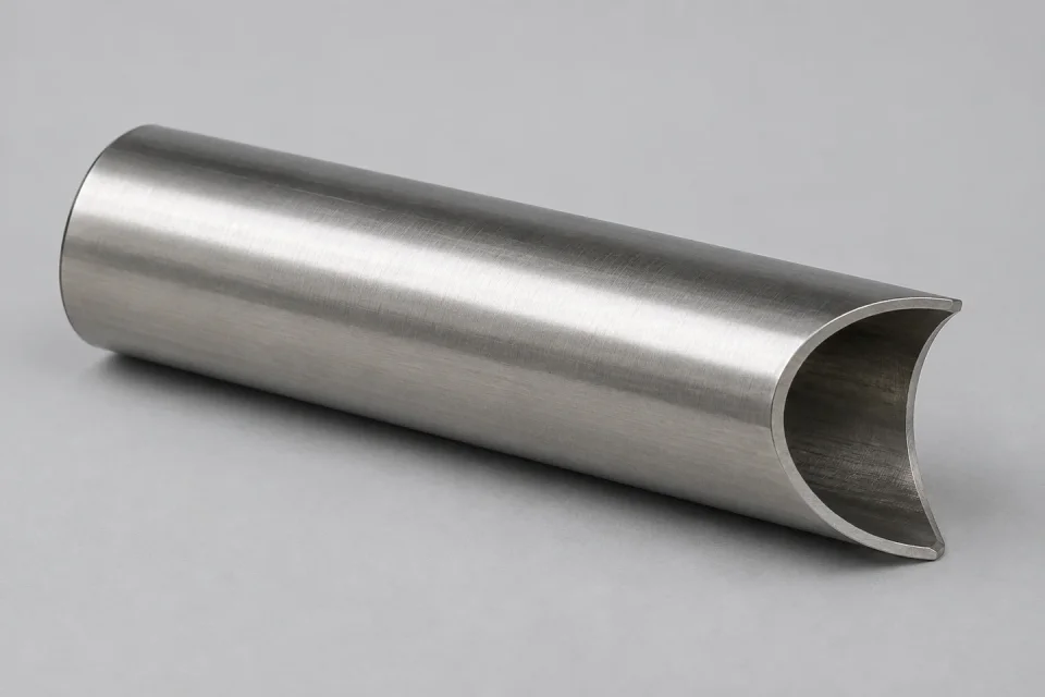 Illustrative custom metal saddle-cut tubes